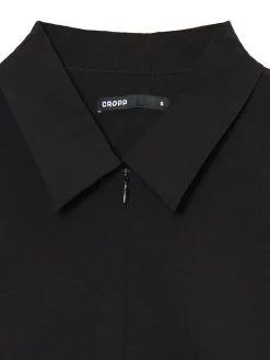 Cropp Koszule, Bluzki*Czarna koszula z podwójnym suwakiem