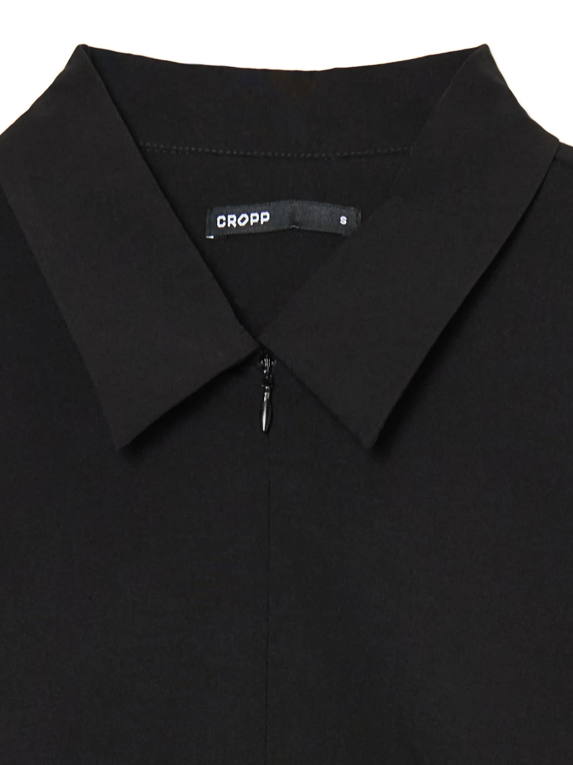 Cropp Koszule, Bluzki*Czarna koszula z podwójnym suwakiem