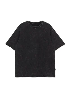 Cropp Koszulki*Czarna koszulka acid wash