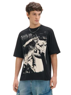 Cropp Koszulki*Czarna koszulka Chainsaw Man