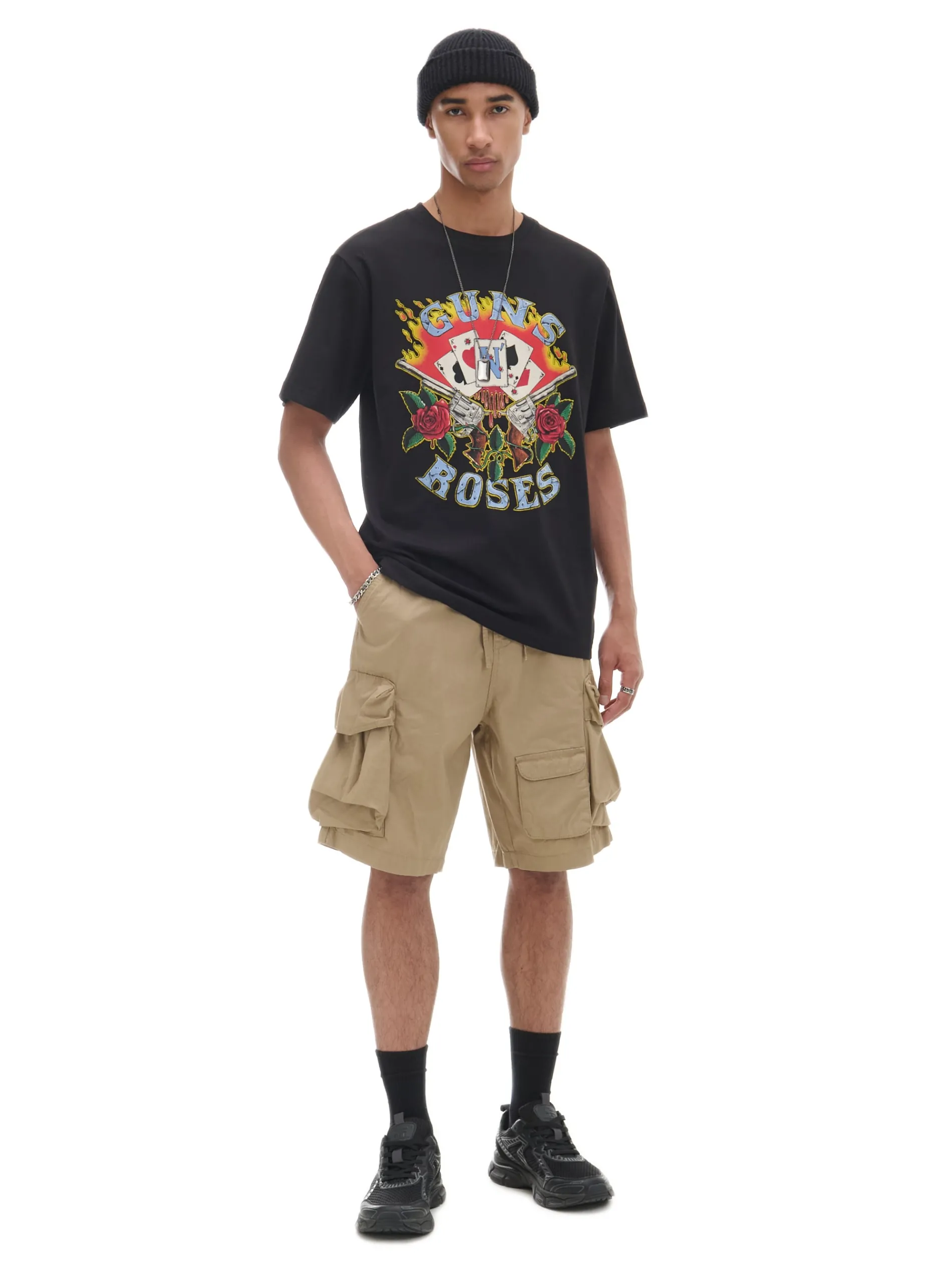 Cropp Koszulki*Czarna koszulka Guns N' Roses