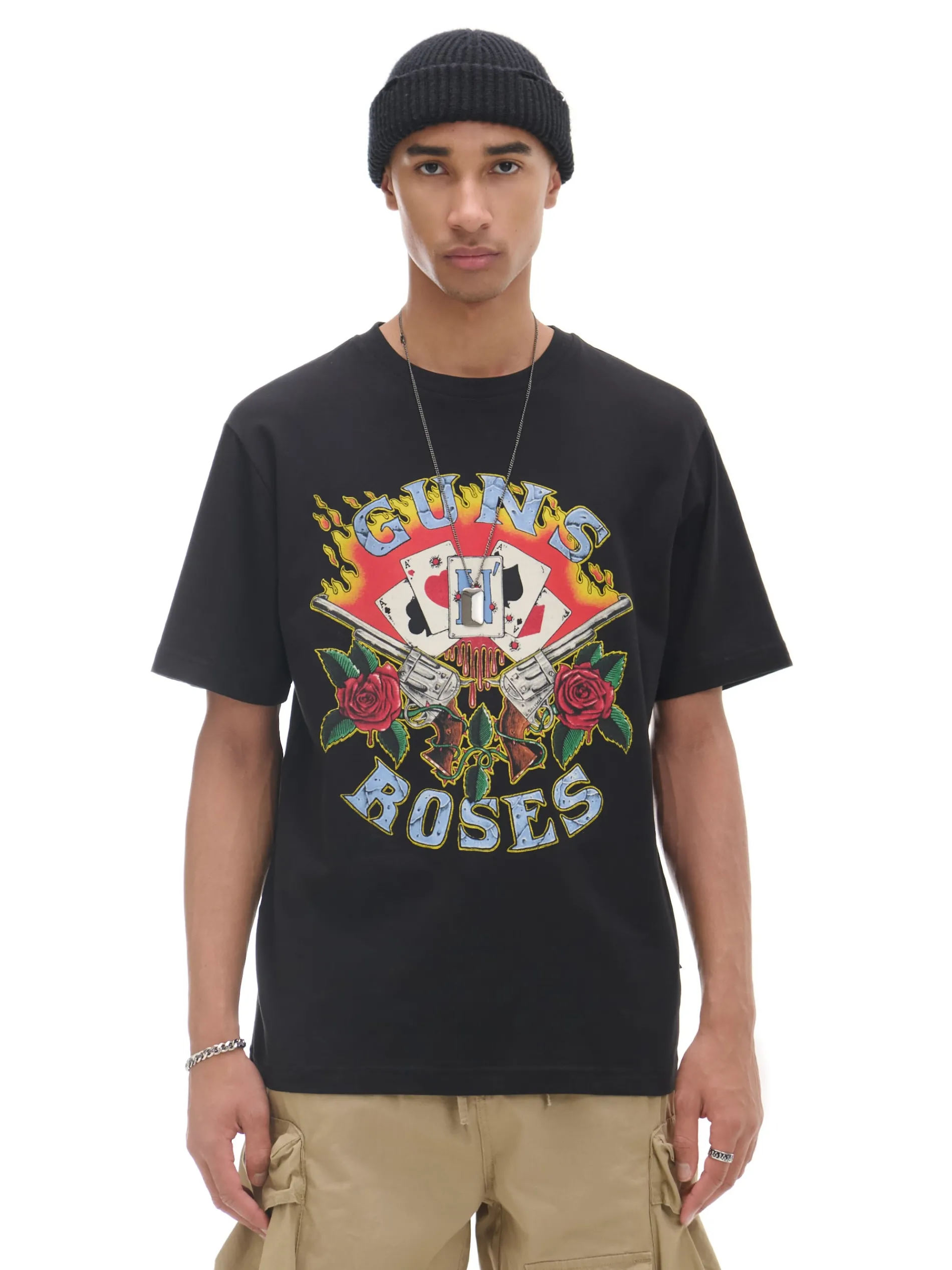 Cropp Koszulki*Czarna koszulka Guns N' Roses