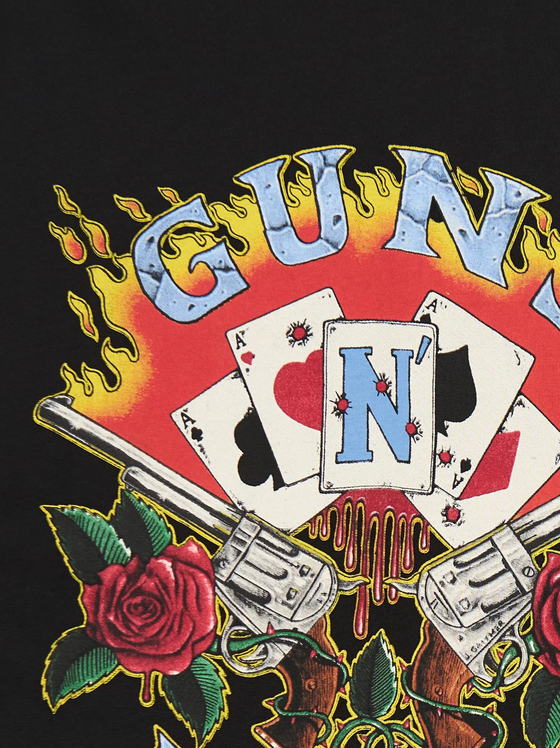 Cropp Koszulki*Czarna koszulka Guns N' Roses