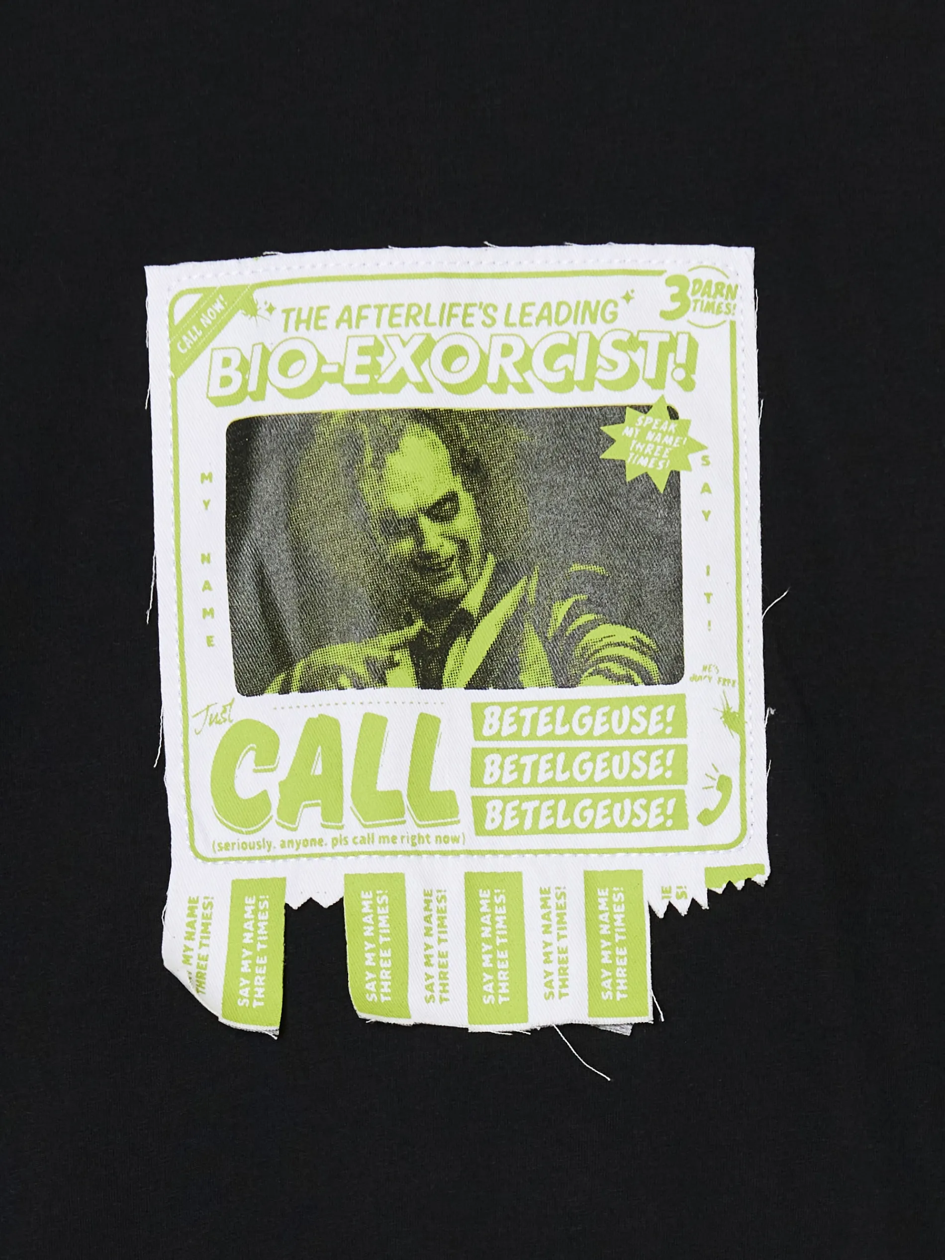 Cropp Koszulki|Unisex*Czarna koszulka z aplikacją Beetlejuice UNISEX