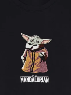 Cropp Koszulki*Czarna koszulka z Baby Yodą