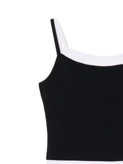 Cropp Koszulki, Topy*Czarna koszulka z białymi wstawkami