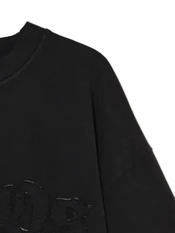 Cropp Koszulki*Czarna koszulka z haftem