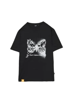 Cropp Koszulki*Czarna koszulka z motylem