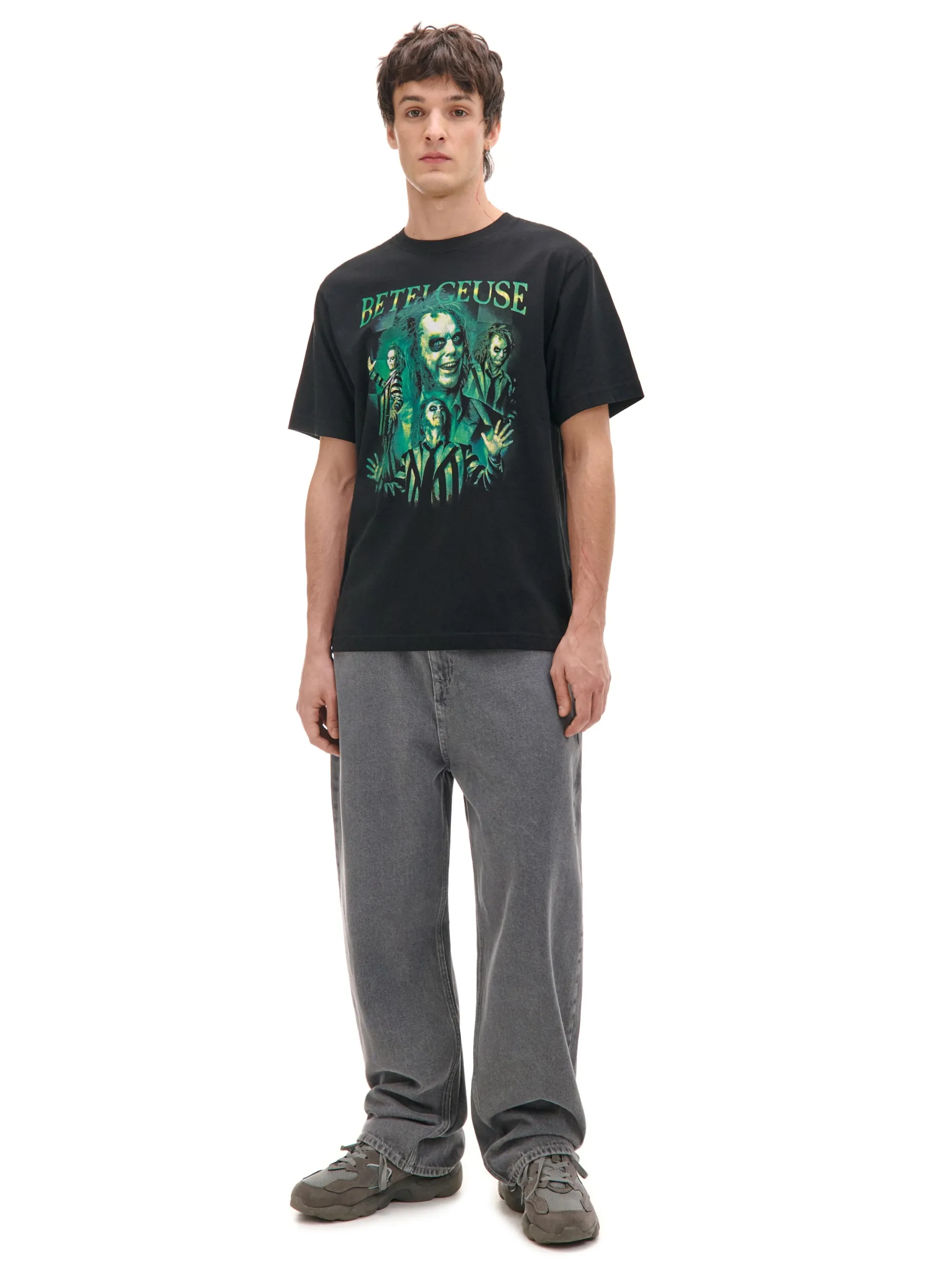 Cropp Koszulki|Unisex*Czarna koszulka z nadrukiem Beetlejuice UNISEX