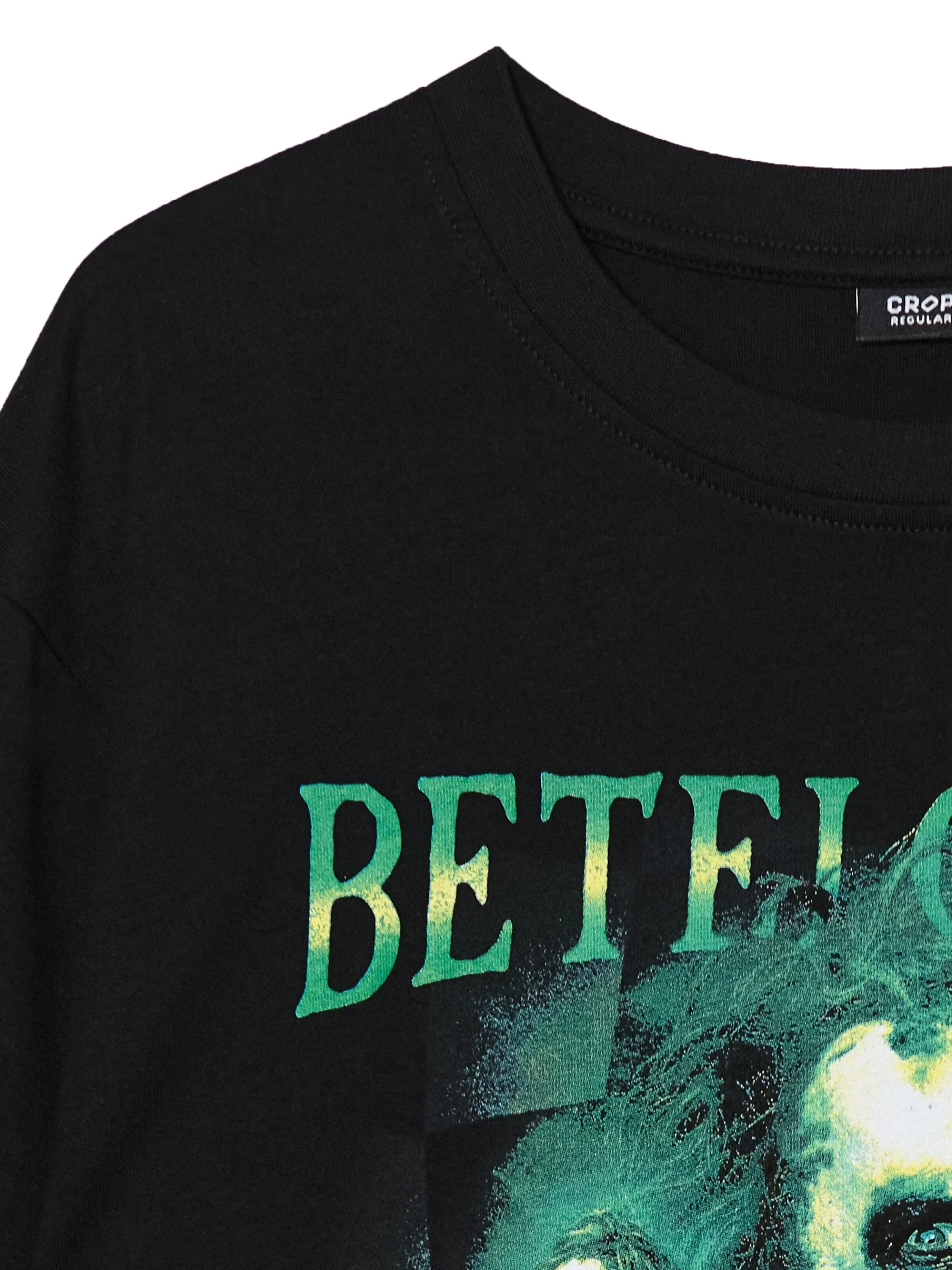 Cropp Koszulki|Unisex*Czarna koszulka z nadrukiem Beetlejuice UNISEX