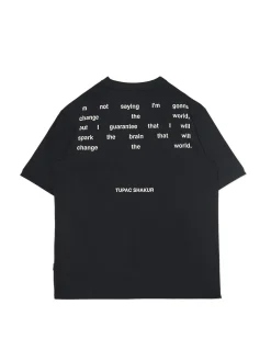 Cropp Koszulki*Czarna koszulka z nadrukiem Tupac Shakur