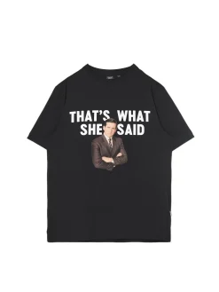 Cropp Koszulki*Czarna koszulka z nadrukiem The Office