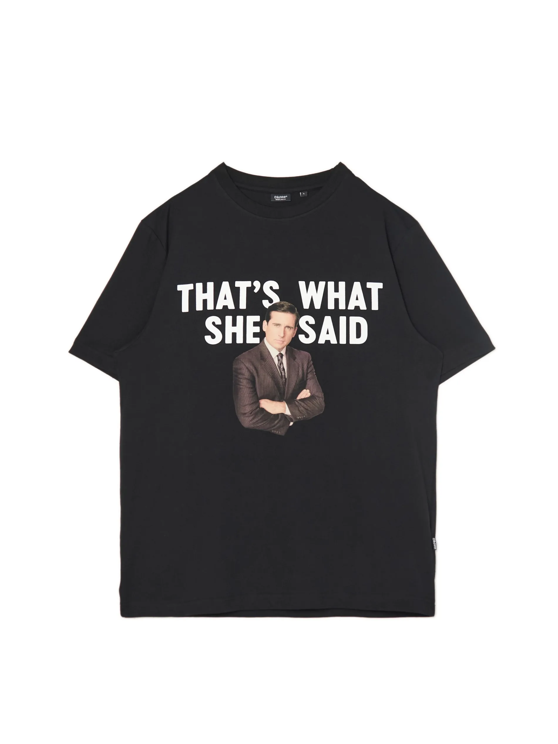 Cropp Koszulki*Czarna koszulka z nadrukiem The Office