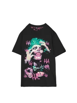 Cropp Koszulki*Czarna koszulka z nadrukiem Jokera