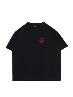 Cropp Koszulki*Czarna koszulka z naszywką