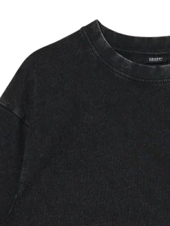Cropp Koszulki*Czarna koszulka z surowym wykończeniem