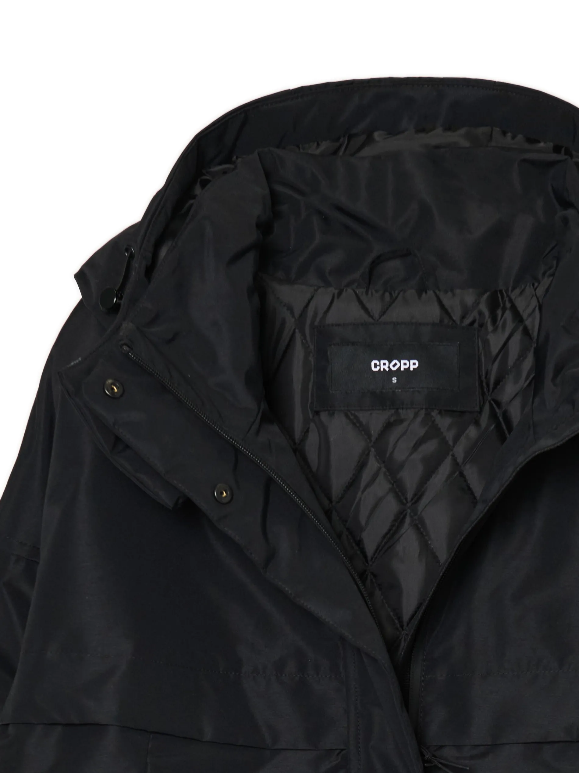 Cropp Kurtki, Płaszcze*Czarna kurtka anorak z kapturem