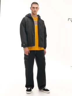 Cropp Kurtki, Płaszcze*Czarna kurtka basic z kapturem