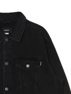 Cropp Kurtki, Płaszcze|Denim*Czarna kurtka jeansowa