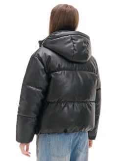 Cropp Kurtki, Płaszcze*Czarna kurtka puffer z kapturem