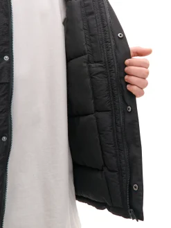 Cropp Kurtki Zimowe|Kurtki, Płaszcze*Czarna kurtka z kapturem