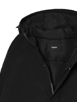 Cropp Kurtki Zimowe|Kurtki, Płaszcze*Czarna kurtka z kapturem