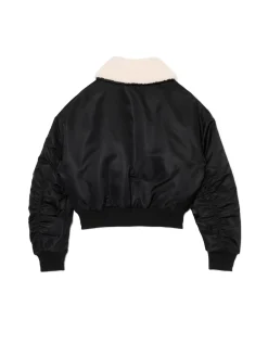 Cropp Kożuszki, Futerka*Czarna kurtka z odpinanym kołnierzem