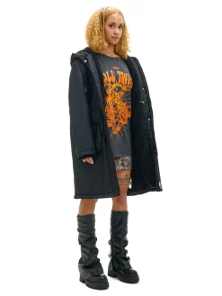 Cropp Kurtki, Płaszcze|Kożuszki, Futerka*Czarna parka z kapturem