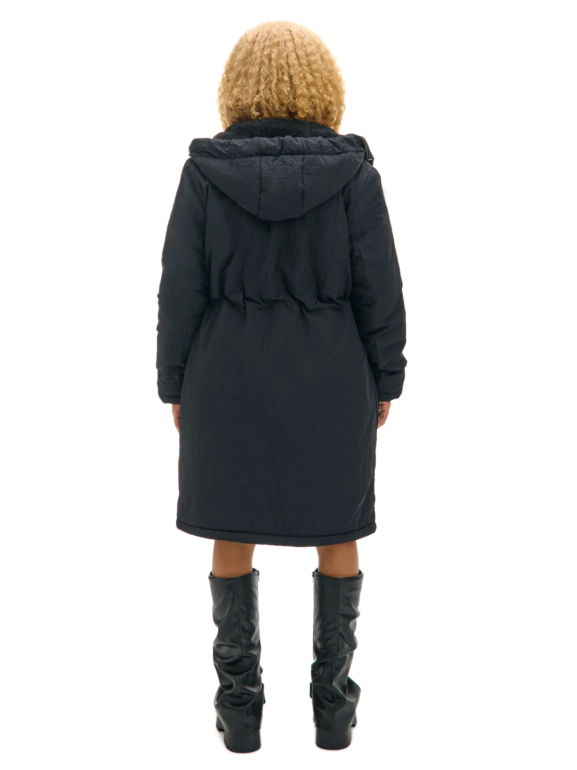 Cropp Kurtki, Płaszcze|Kożuszki, Futerka*Czarna parka z kapturem