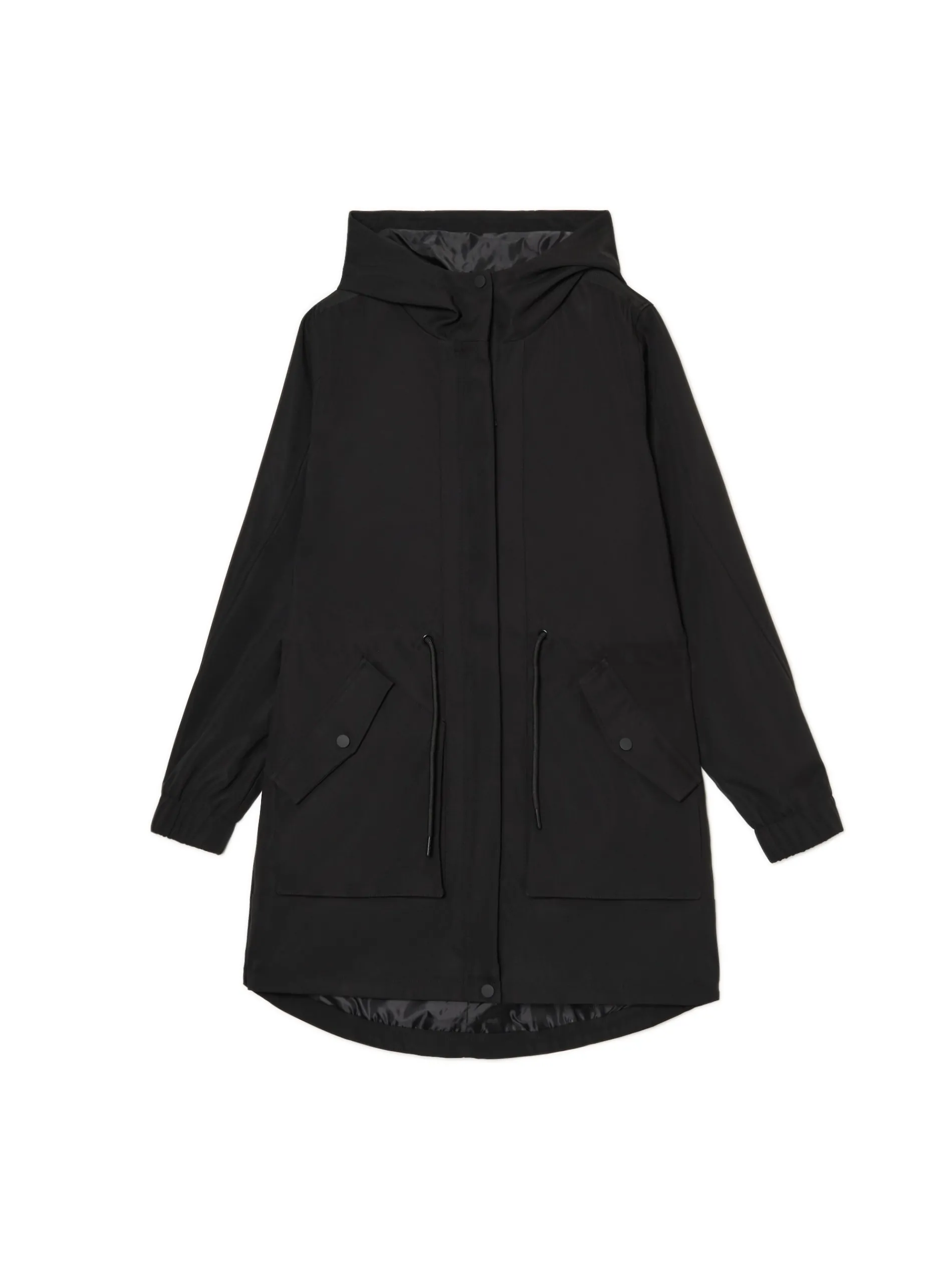 Cropp Kurtki, Płaszcze*Czarna parka z kapturem
