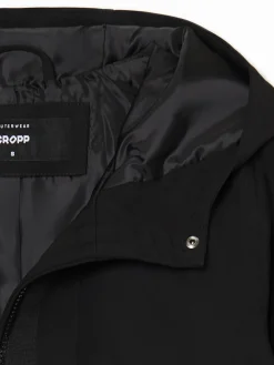 Cropp Kurtki, Płaszcze*Czarna parka z kapturem