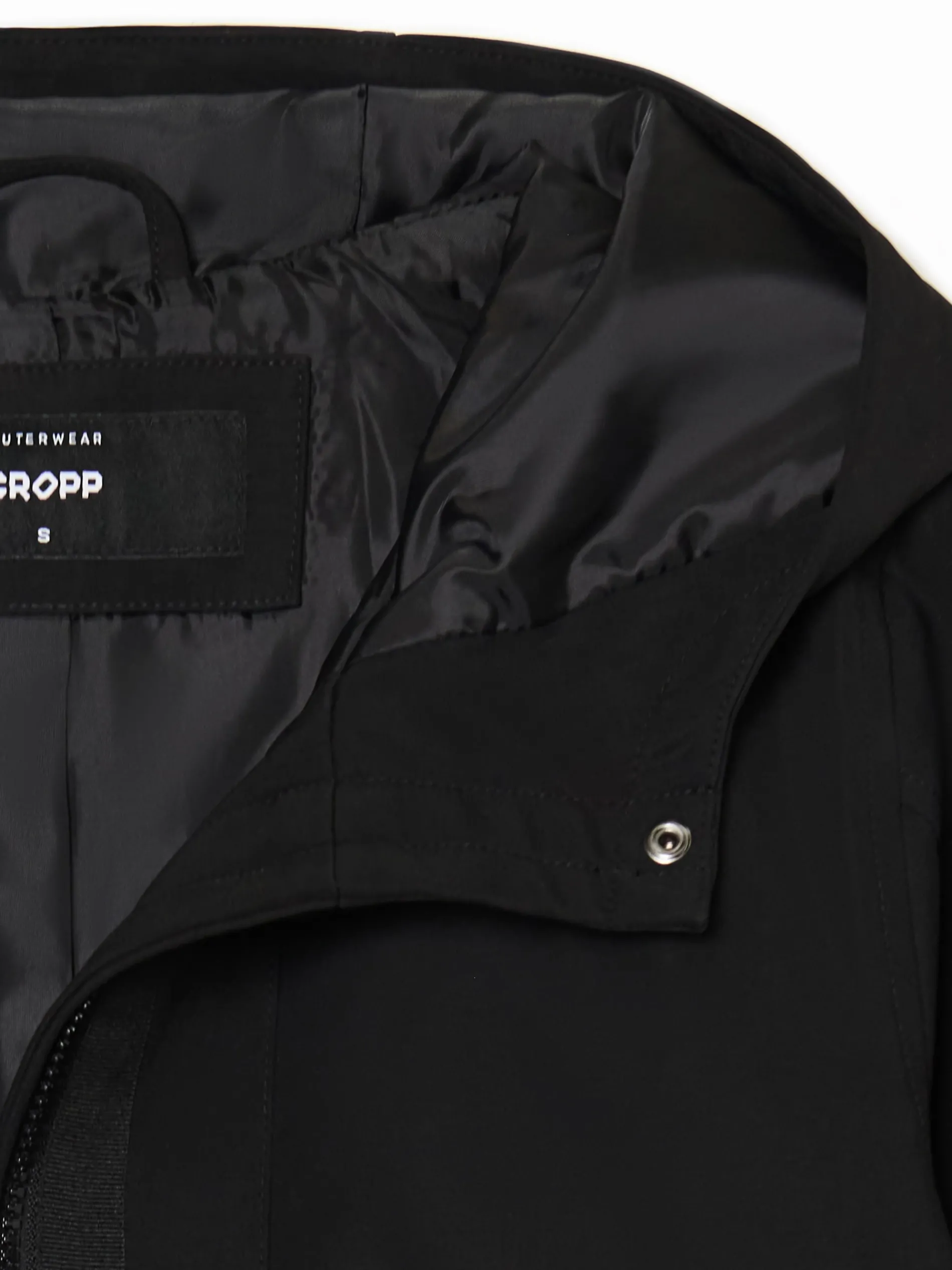 Cropp Kurtki, Płaszcze*Czarna parka z kapturem