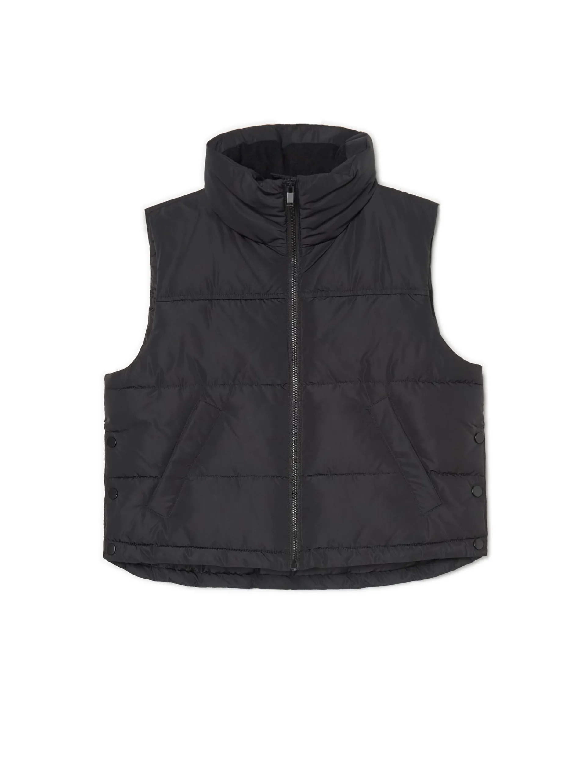 Cropp Kurtki, Płaszcze*Czarna pikowana kamizelka