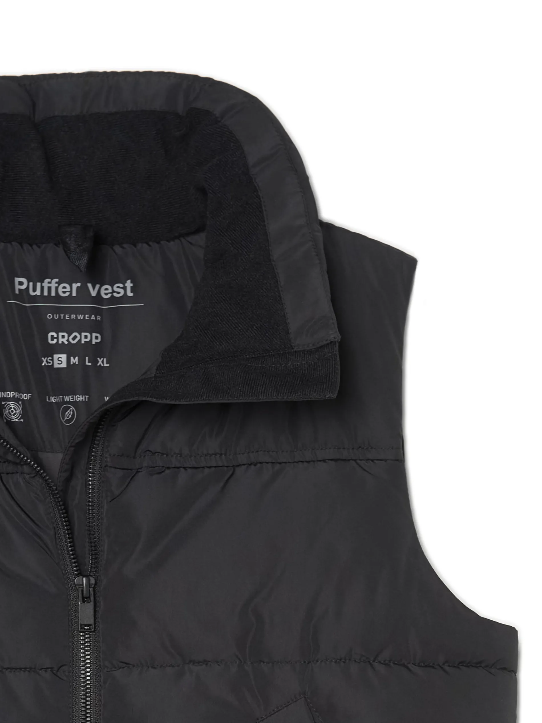 Cropp Kurtki, Płaszcze*Czarna pikowana kamizelka