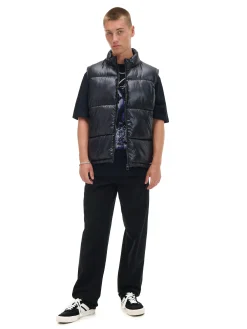 Cropp Kurtki, Płaszcze*Czarna pikowana kamizelka