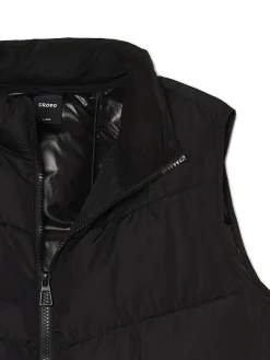 Cropp Kurtki, Płaszcze*Czarna pikowana kamizelka