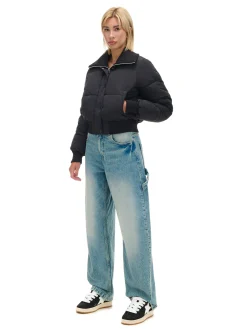 Cropp Kurtki, Płaszcze*Czarna pikowana kurtka bomber