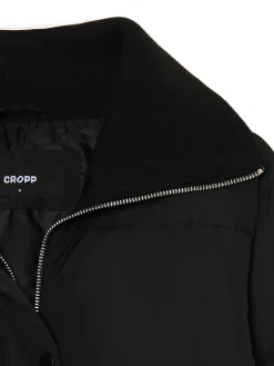 Cropp Kurtki, Płaszcze*Czarna pikowana kurtka bomber