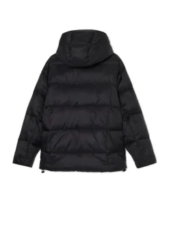 Cropp Kurtki, Płaszcze*Czarna pikowana kurtka z kapturem