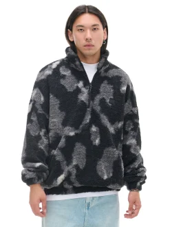 Cropp Bluzy*Czarna polarowa bluza ze stójką