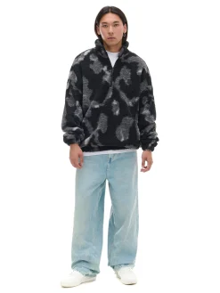 Cropp Bluzy*Czarna polarowa bluza ze stójką