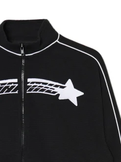 Cropp Bluzy|Sety*Czarna rozpinana bluza crop