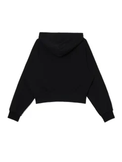 Cropp Bluzy*Czarna rozpinana bluza kapturem
