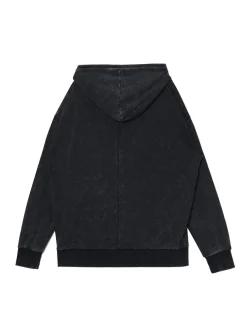 Cropp Bluzy*Czarna rozpinana bluza z kapturem