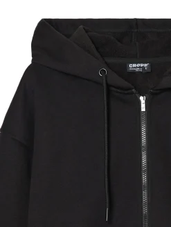 Cropp Bluzy|Sety*Czarna rozpinana bluza z kapturem