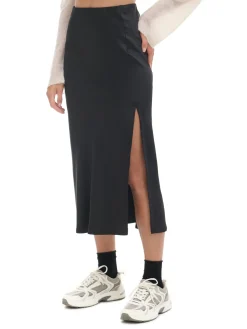 Cropp Spódnice*Czarna satynowa spódnica