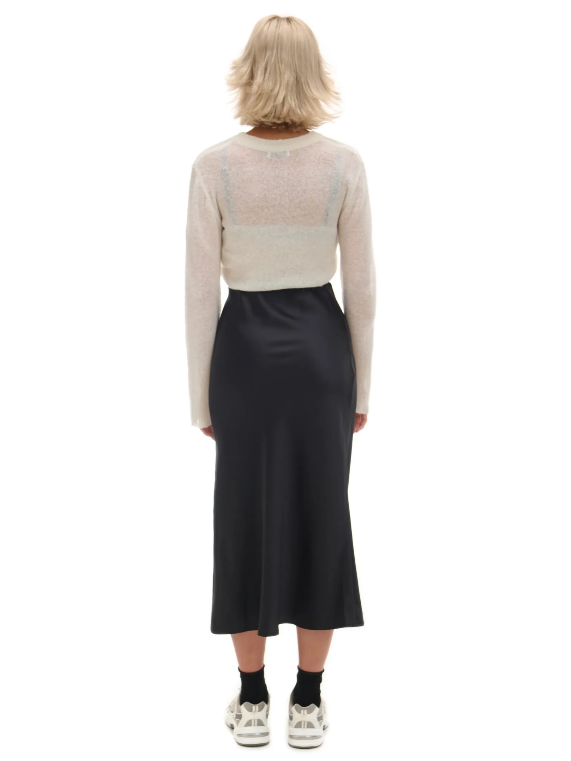 Cropp Spódnice*Czarna satynowa spódnica