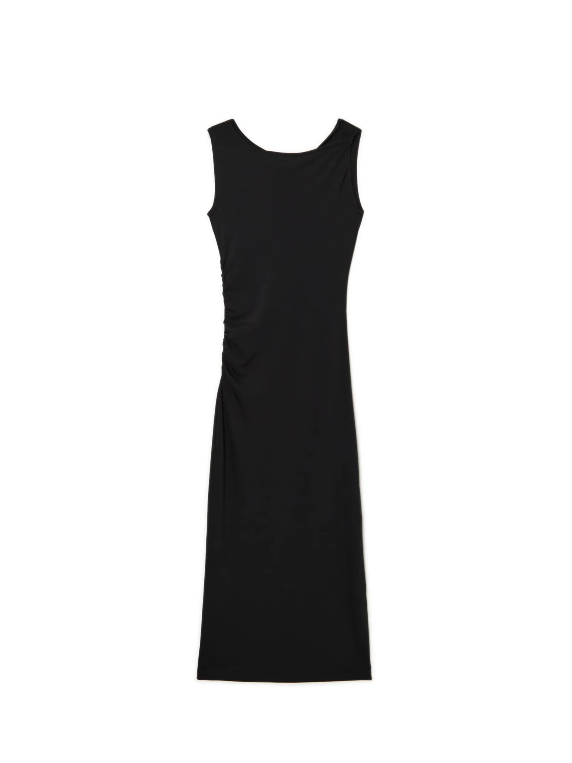 Cropp Sukienki, Kombinezony*Czarna sukienka maxi z marszczeniem