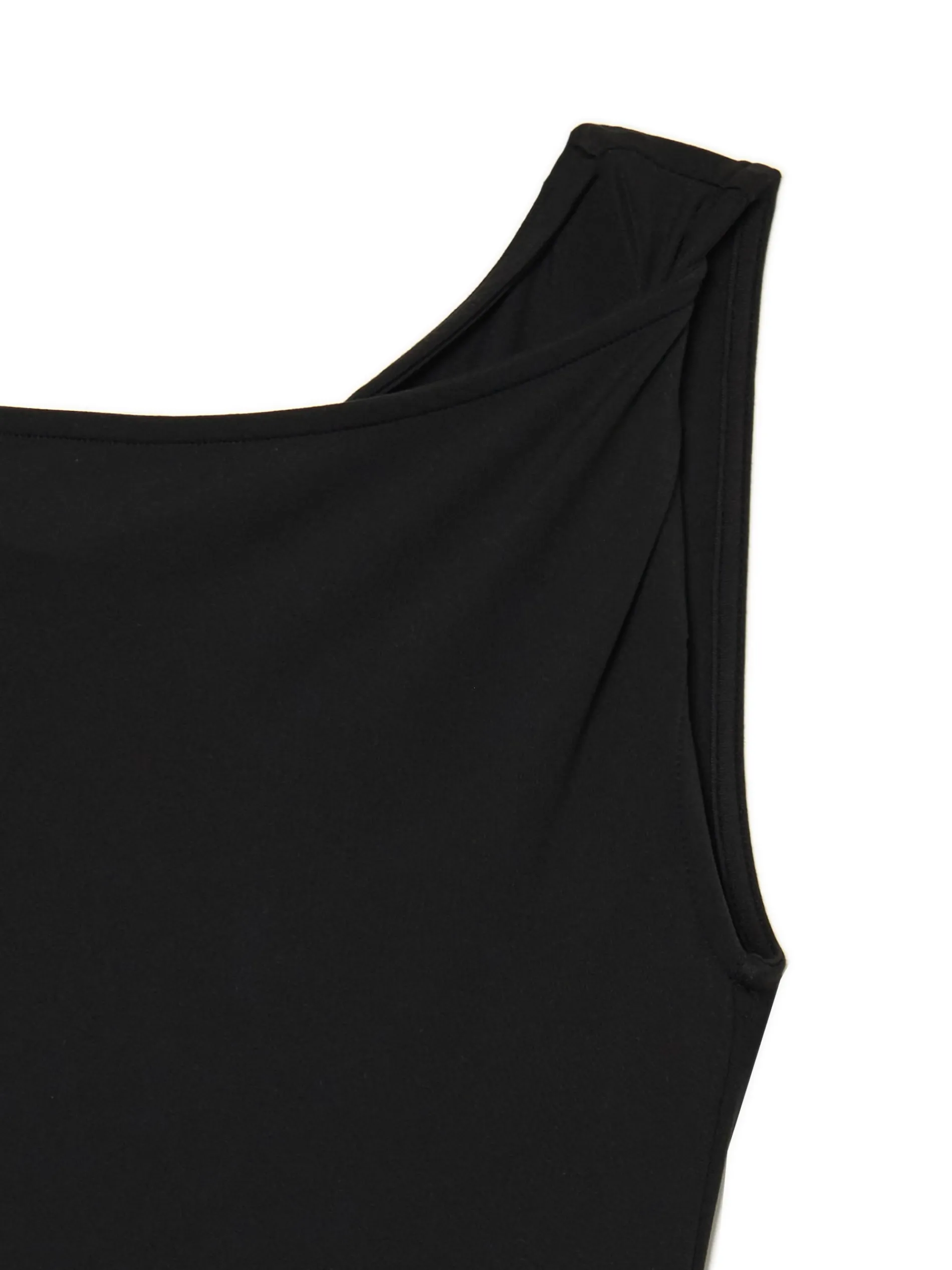 Cropp Sukienki, Kombinezony*Czarna sukienka maxi z marszczeniem