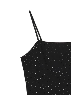 Cropp Sukienki, Kombinezony*Czarna sukienka mini z kryształkami